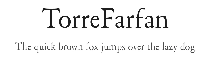 TorreFarfan by Estefania Gonzalez Sanchez — Serif Font
