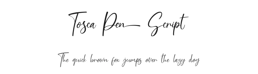 Tosca Pen Script by Suzuran — Script Handwritten Font