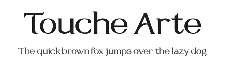 Touche Arte by Yuni Nur Ikhwanto — Display Font