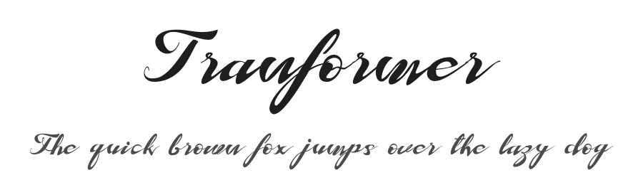 Tranformer by m.akbar — Script Handwritten Font