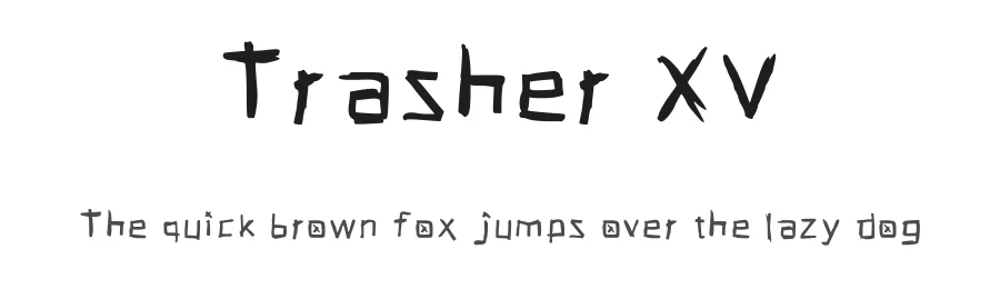 Trasher XV — Script Handwritten Font
