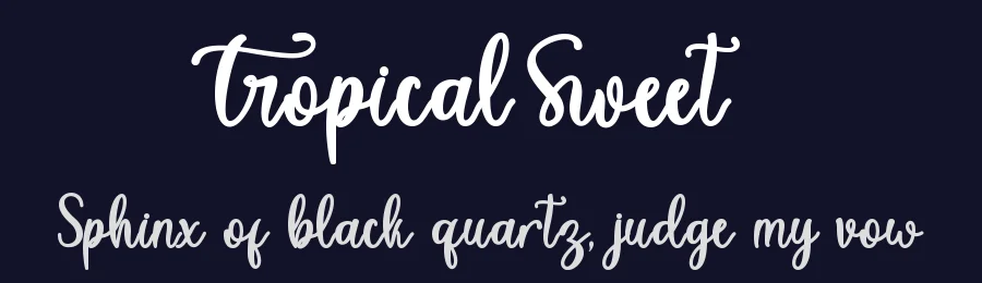 Tropical Sweet by Yoga Letter 2021 (Isroni Yoga Prasetya) — Script Handwritten Font — thumbnail 2
