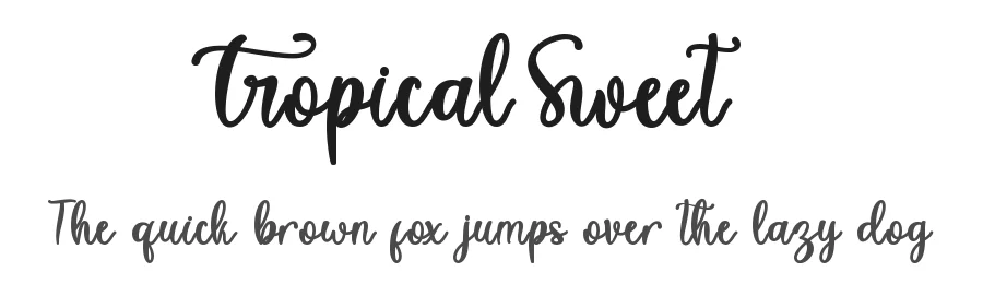 Tropical Sweet by Yoga Letter 2021 (Isroni Yoga Prasetya) — Script Handwritten Font