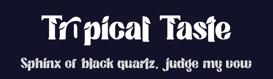 Tropical Taste by Glyphstyle — Display Font — thumbnail 2