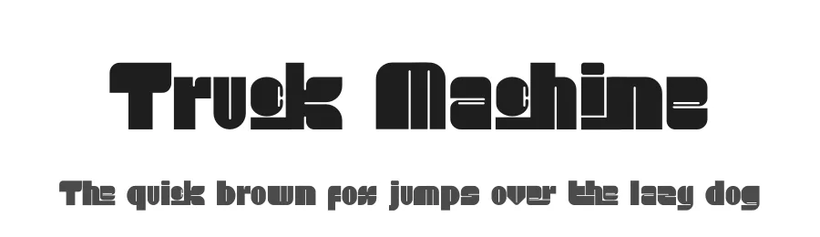 Truck Machine by Putra Novembria Candra Kusuma — Display Font