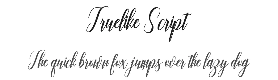 Truelike Script by pollem — Script Handwritten Font