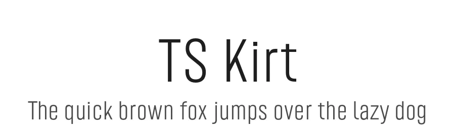 TS Kirt by Vitaliy Tsygankov — Sans Serif Font