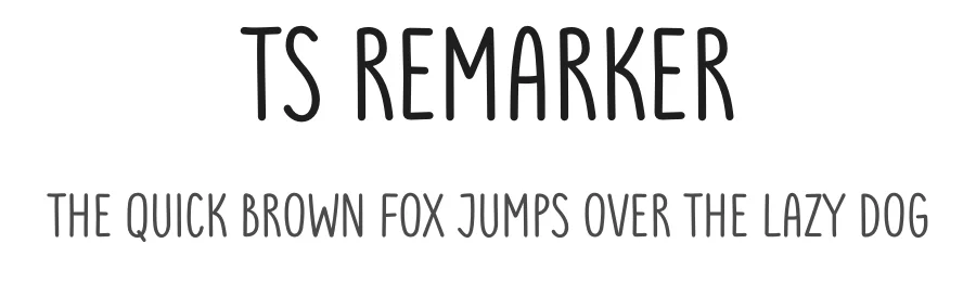 TS Remarker by Vitaliy Tsygankov — Script Handwritten Font