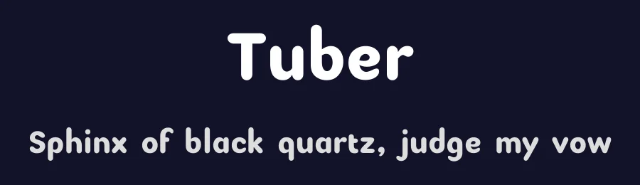 Tuber — Sans Serif Font — thumbnail 2