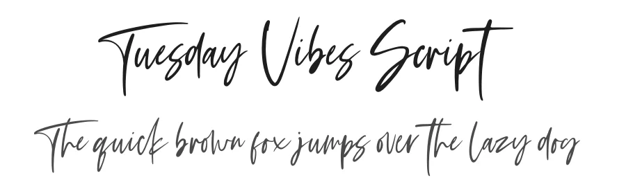Tuesday Vibes Script by Sronstudio — Script Handwritten Font