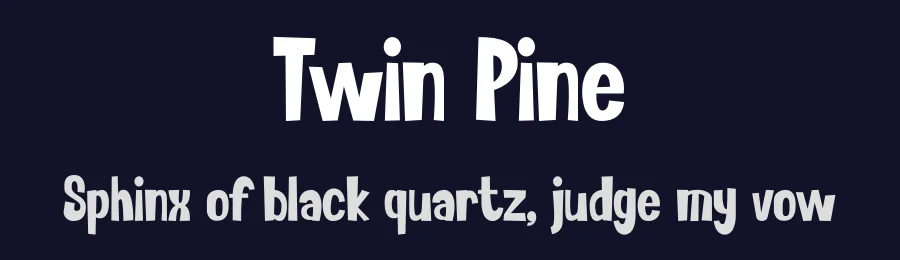 Twin Pine by PINISIART TEAM — Display Font — thumbnail 2