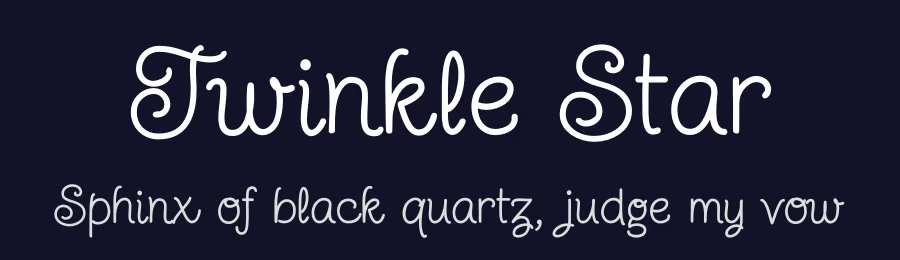 Twinkle Star by Robert E. Leuschke — Script Handwritten Font — thumbnail 2