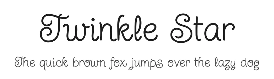 Twinkle Star by Robert E. Leuschke — Script Handwritten Font