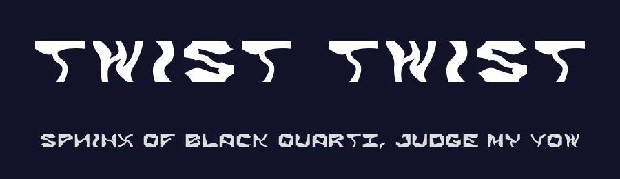 Twist Twist by GGBotNet — Display Font — thumbnail 2