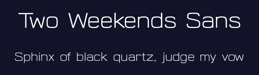 Two Weekends Sans — Sans Serif Font — thumbnail 2
