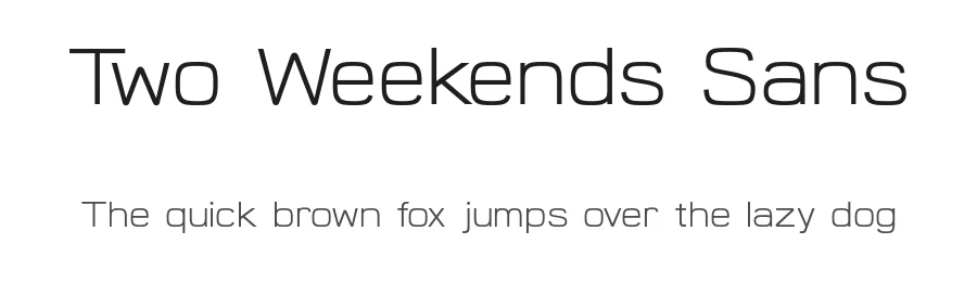 Two Weekends Sans — Sans Serif Font