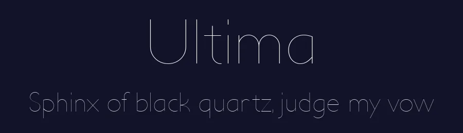 Ultima by \ Prescott Design — Sans Serif Font — thumbnail 2