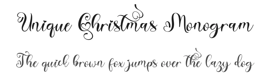 Unique Christmas Monogram by Yoga Letter 2025 (Isroni Yoga Prasetya) — Script Handwritten Font