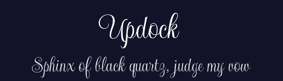 Updock by Robert E. Leuschke — Script Handwritten Font — thumbnail 2