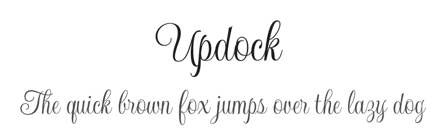 Updock by Robert E. Leuschke — Script Handwritten Font