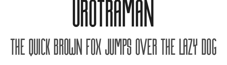 Urotraman by Rodrigo Vargas — Sans Serif Font
