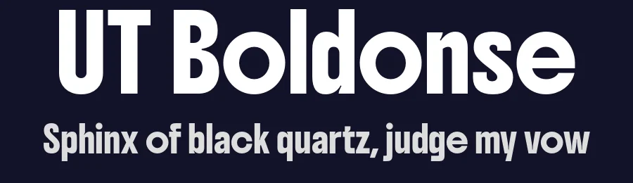UT Boldonse by Universitype Foundry — Sans Serif Font — thumbnail 2