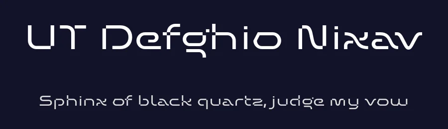 UT Defghio Nixav by Universitype Foundry — Display Font — thumbnail 2