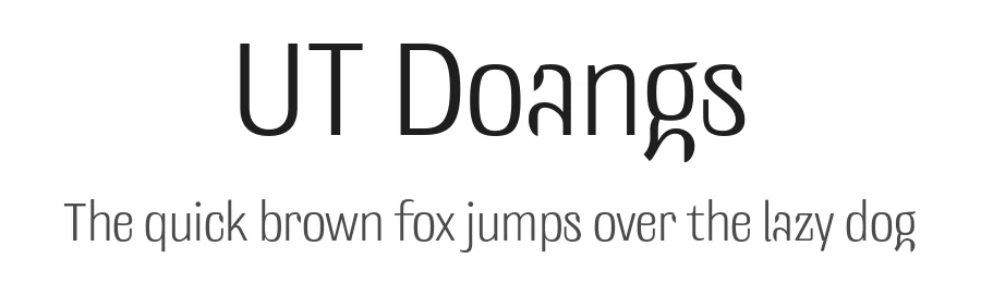 UT Doangs by Universitype Foundry — Sans Serif Font