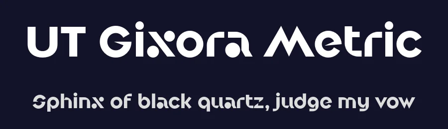 UT Gixora Metric by Universitype Foundry — Sans Serif Font — thumbnail 2