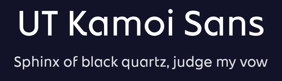 UT Kamoi Sans by Universitype Foundry — Sans Serif Font — thumbnail 2