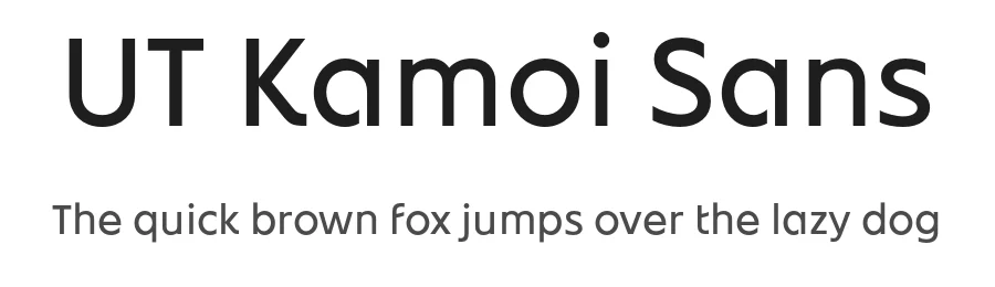 UT Kamoi Sans by Universitype Foundry — Sans Serif Font