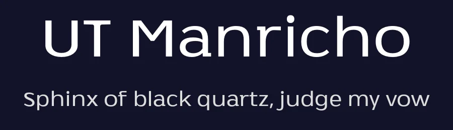 UT Manricho by Universitype Foundry — Sans Serif Font — thumbnail 2