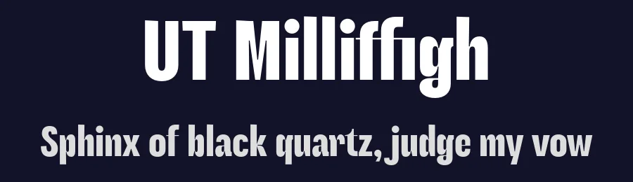 UT Milliffigh by Universitype Foundry — Sans Serif Font — thumbnail 2