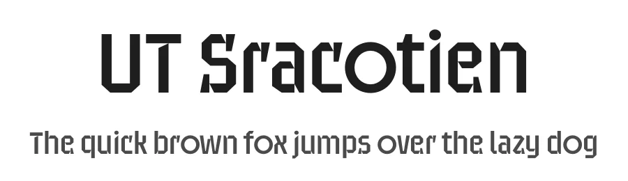 UT Sracotien by Universitype Foundry — Display Font