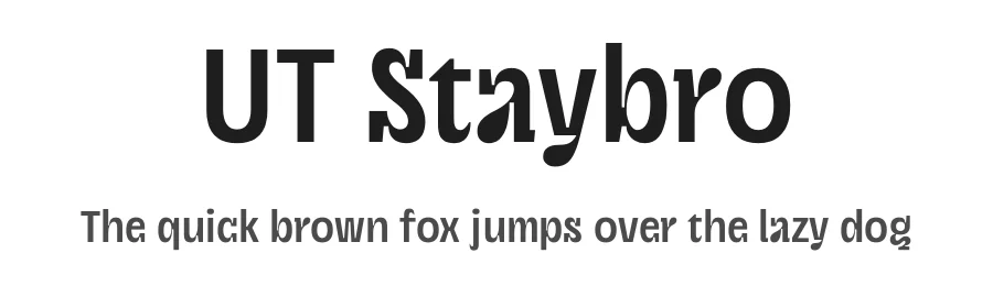 UT Staybro by Muh. Aswar and Andi Syahdang — Sans Serif Font