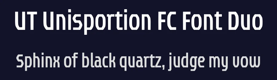 UT Unisportion FC Font Duo by Universitype Foundry — Display Font — thumbnail 2