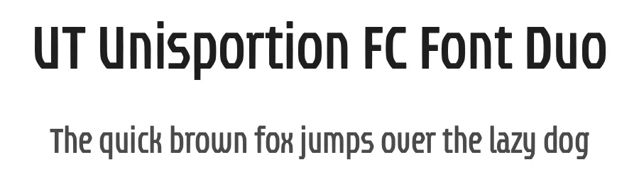 UT Unisportion FC Font Duo by Universitype Foundry — Display Font