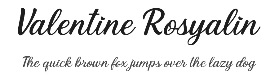 Valentine Rosyalin by Yoga Letter 2025 (Isroni Yoga Prasetya) — Script Handwritten Font