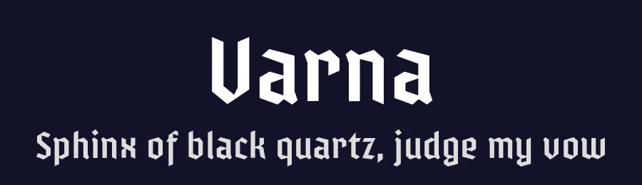 Varna by Eimantas Paškonis — Display Font — thumbnail 2