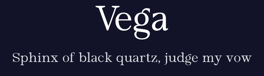 Vega — Serif Font — thumbnail 2