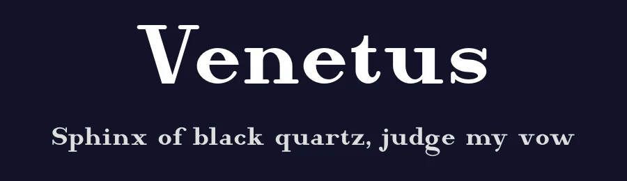 Venetus by Joseph Espinoza — Serif Font — thumbnail 2