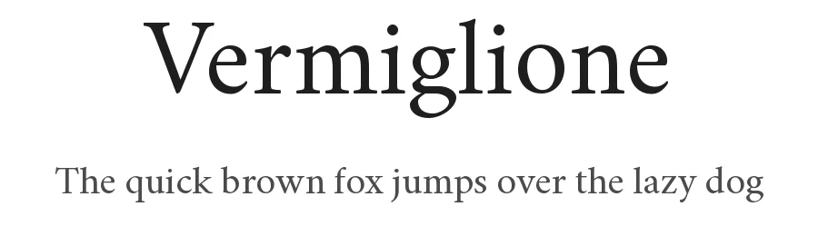 Vermiglione — Serif Font