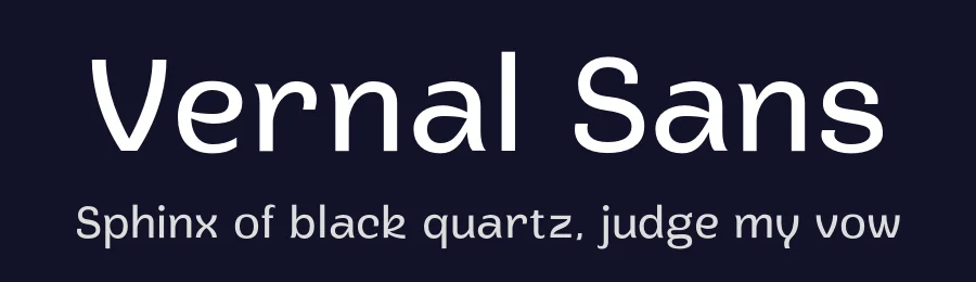 Vernal Sans by Andrei Palomäki — Sans Serif Font — thumbnail 2