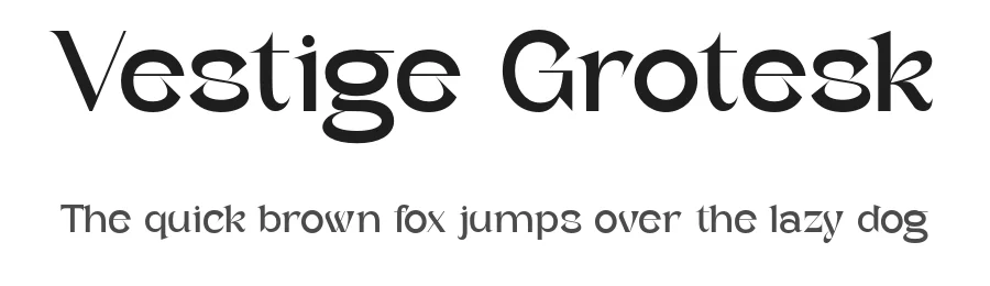 Vestige Grotesk by Rony Rizki Jaya — Sans Serif Font