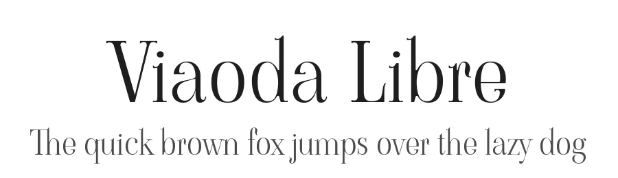 Viaoda Libre by Gydient — Serif Font