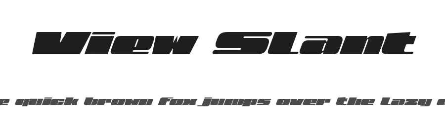 View Slant by Fernando Haro — Display Font