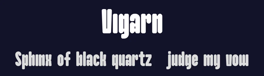 Vigarn by Muhammad Sagara Nararya — Display Font — thumbnail 2