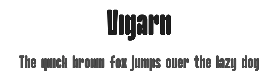 Vigarn by Muhammad Sagara Nararya — Display Font