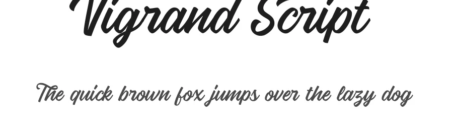 Vigrand Script — Script Handwritten Font
