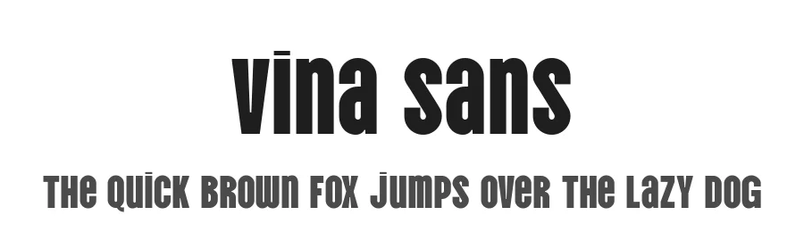 Vina Sans by Andree Nguyen — Sans Serif Font
